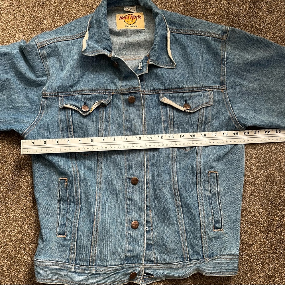 Vintage Hard Rock Cafe Amsterdam Denim Jean Jacket - Picture 11 of 12